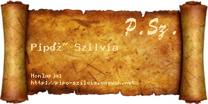 Pipó Szilvia névjegykártya